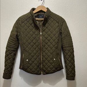 Olive Green Quilted Jacket